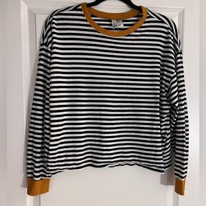 Striped Tee Mustard Hems
